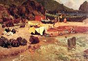 Albert Bierstadt Fishing Boats at Capri Germany oil painting artist